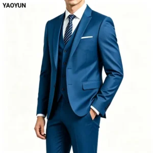Herren Anzug 3-teilig, leicht, Slim Fit: Sakko, Weste und Hose