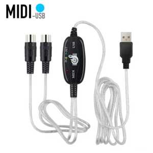 MIDI zu USB IN-OUT Musik-PC-Adapter, 5-Pin Elektronisches Keyboard Audio-Konverter-Kabel, Musikinstrument-Zubehör