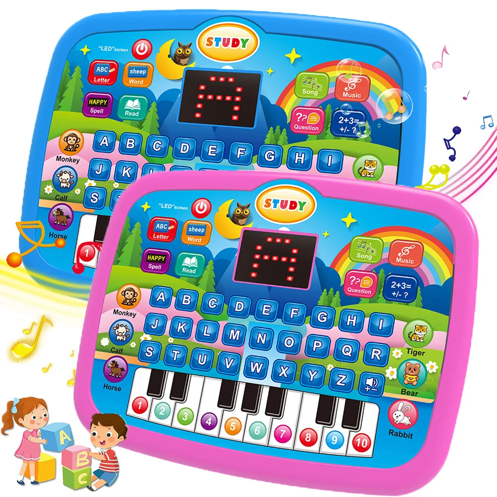 Bildungstablett-Spielzeug Für Kinder, Alphabetisierung Ab 3 Jahren, Mathematik, Musiklernen, Doppel Als Elektronische Tastatur, Geburtstags-Weihnachtsgeschenk Bildungstablett-Spielzeug Für Kinder, Alphabetisierung Ab 3 Jahren, Mathematik, Musiklernen, Doppel Als Elektronische Tastatur, Geburtstags-Weihnachtsgeschenk