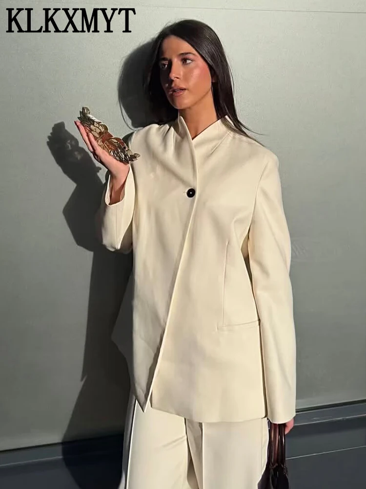 Klkxmyt Women'S Blazer Suit New Holiday Long Sleeve Blazer Coat Long Zipper Pants Sets Chic Elegant Office Woman Outfits Klkxmyt Women'S Blazer Suit New Holiday Long Sleeve Blazer Coat Long Zipper Pants Sets Chic Elegant Office Woman Outfits – Bild 3