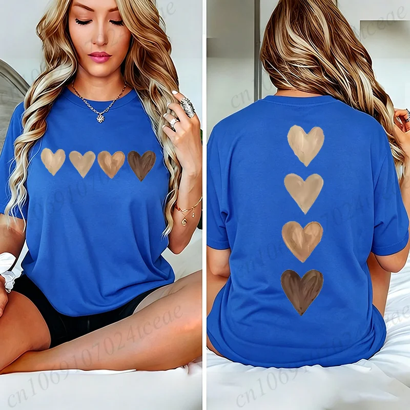 Women'S Gothic Heart Print T Shirt Vintage Retro Casual Tee Clothing Short Sleeve Crew Neck Graphic Top Summer Fashion T-Shirts Women'S Gothic Heart Print T Shirt Vintage Retro Casual Tee Clothing Short Sleeve Crew Neck Graphic Top Summer Fashion T-Shirts - Image 10