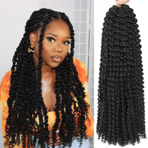 Passion Twist Crochet Hair 22Inch 7Pack Water Wave Crochet Hair for Black Women-Long Bohemian Braiding Synthetic Hair Extensions