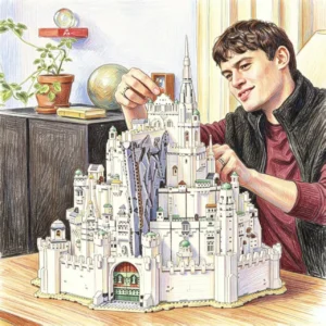 2026 Beliebter Klassischer Film 8278 Teile Mystisches Weißes Schloss Bausteine 3D Puzzle Modell Spielzeug als Dekoration Geburtstagsgeschenk