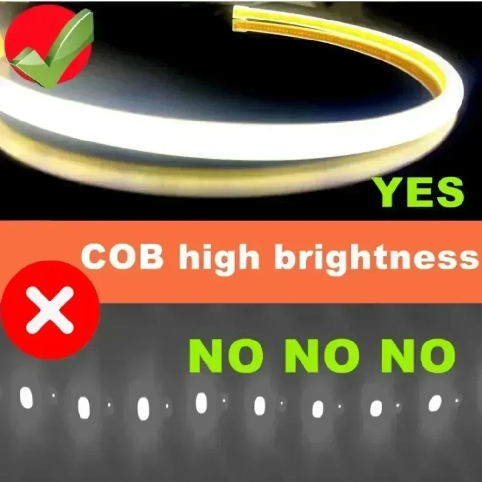 Cob-Led-Streifen, 220 V, Schalter/Dimmbar, Eu-Stecker, 288 Leds/M, 3000 K, 6000 K, Ra90, Outdoor-Garten-Fob-Led-Band, Schlafzimmer- Und Küchenbeleuchtung Cob-Led-Streifen, 220 V, Schalter/Dimmbar, Eu-Stecker, 288 Leds/M, 3000 K, 6000 K, Ra90, Outdoor-Garten-Fob-Led-Band, Schlafzimmer- Und Küchenbeleuchtung - Image 3