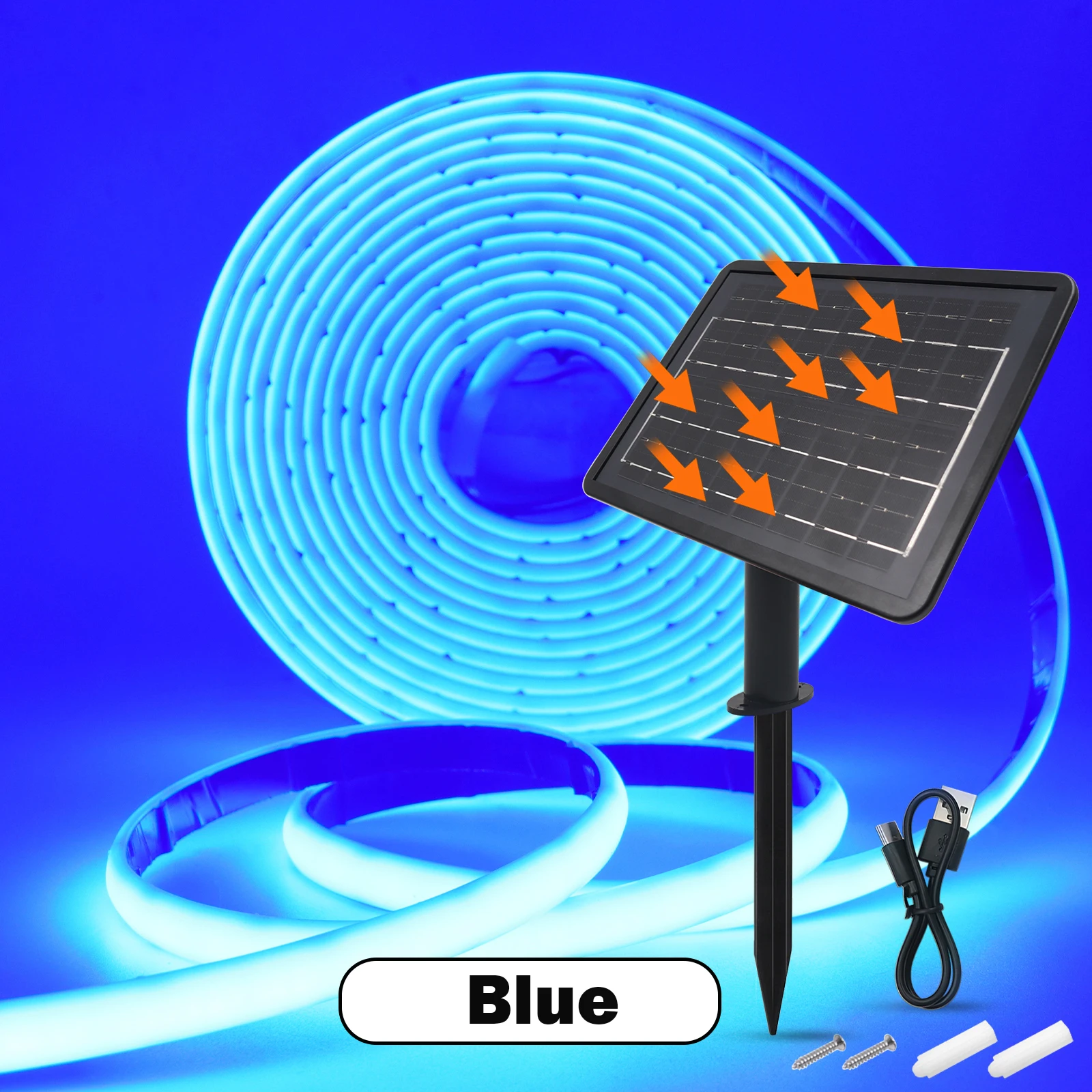 Dc24V Solar Powered Cob Neon Led Strip Ip68 Waterproof 320Leds/M Flexible Adhesive Ribbon Rope Light Home Garden Linear Lighting Dc24V Solar Powered Cob Neon Led Strip Ip68 Waterproof 320Leds/M Flexible Adhesive Ribbon Rope Light Home Garden Linear Lighting - Image 8