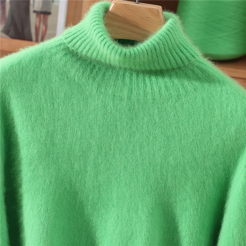 Herbst Und Winter Nerz Kaschmir Pullover Frauen Hochgeschlossenen Pullover Pullover Lose Bodenbildung Wolle Mantel Warme Plus Größe Herbst Und Winter Nerz Kaschmir Pullover Frauen Hochgeschlossenen Pullover Pullover Lose Bodenbildung Wolle Mantel Warme Plus Größe - Image 5