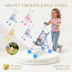Trendy Interactive Doll Stroller for Boys Girls Pets Stable Plastic Play Toy Handcart Dolls Accessories