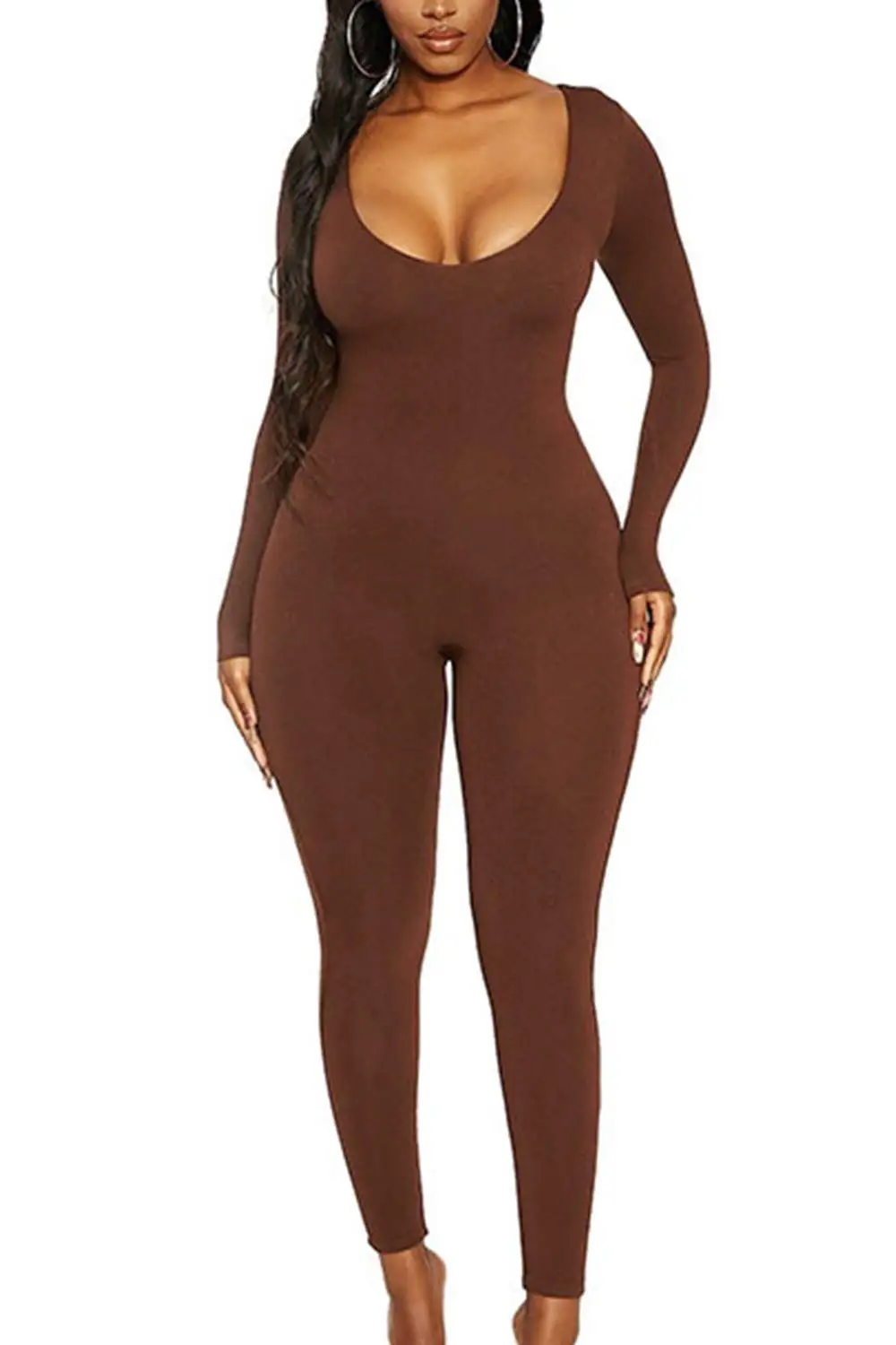 Spring And Summer New Women'S Jumpsuit Long Sleeve Solid Color Skinny Jumpsuit Fashion Sports Fitness Jumpsuit Pullover Spring And Summer New Women'S Jumpsuit Long Sleeve Solid Color Skinny Jumpsuit Fashion Sports Fitness Jumpsuit Pullover - Image 4
