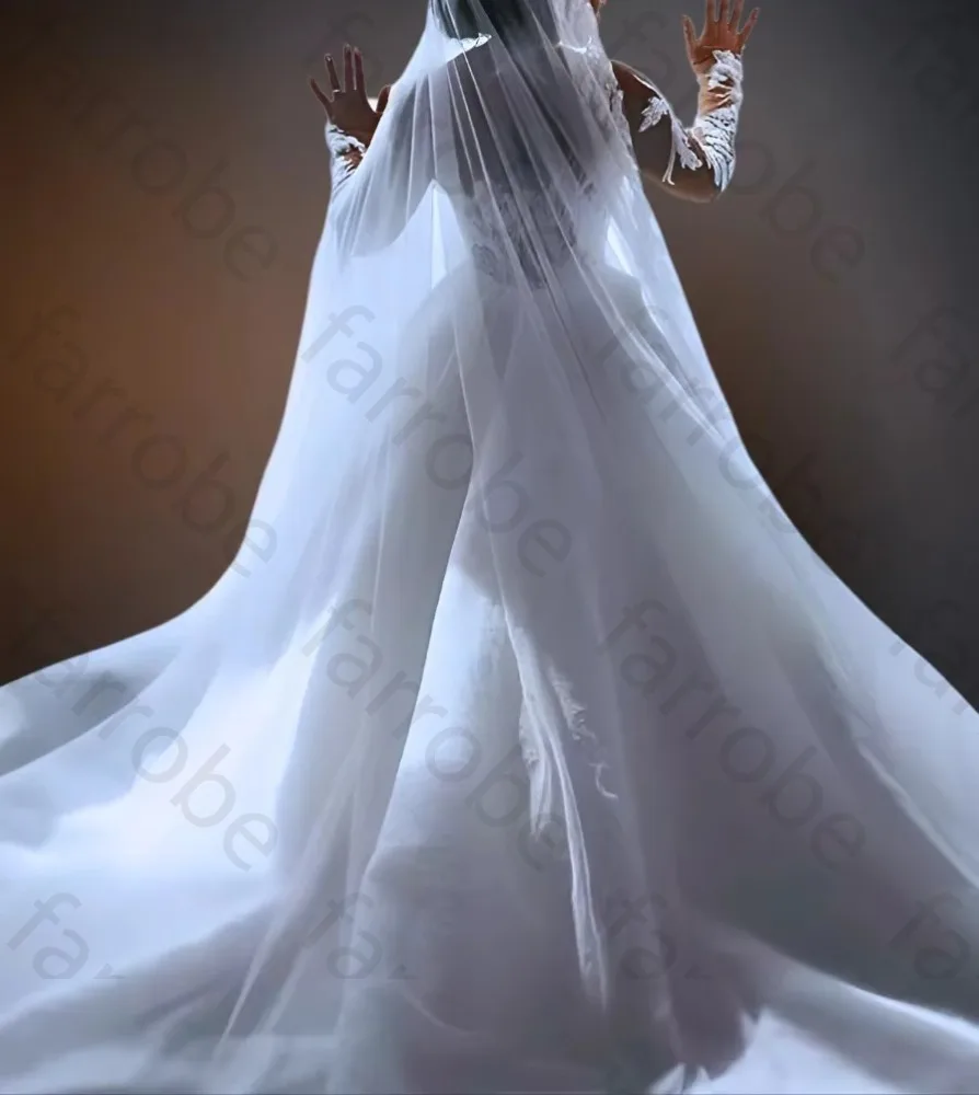 Customized Illusion Mermaid Ivory O-Neck Wedding Dresses Elegant Lace Celebrity Dress Exquisite High Quality Prom Party Gowns Customized Illusion Mermaid Ivory O-Neck Wedding Dresses Elegant Lace Celebrity Dress Exquisite High Quality Prom Party Gowns - Image 2