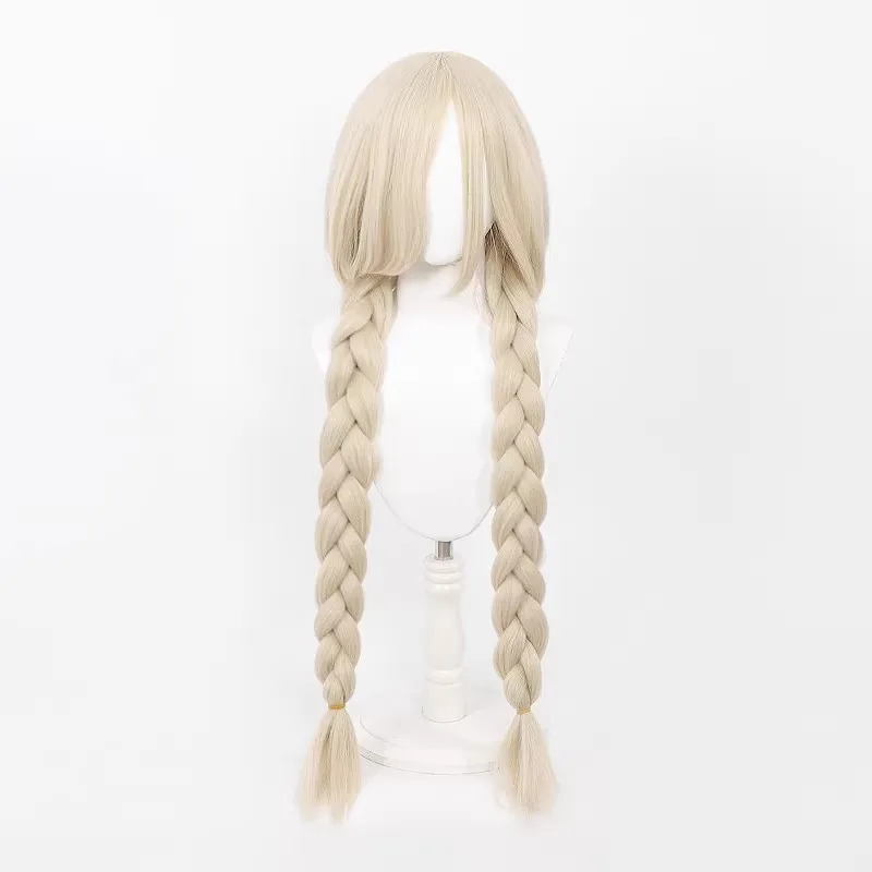 Cosplay-Perücke Azur Lane Anime-Perücke Owari Lange Blonde Synthetische Perücke Mit Simulierter Kopfhaut Flauschig Und Voluminös Doppelt Geflochtene Cosplay-Perücke Cosplay-Perücke Azur Lane Anime-Perücke Owari Lange Blonde Synthetische Perücke Mit Simulierter Kopfhaut Flauschig Und Voluminös Doppelt Geflochtene Cosplay-Perücke - Image 3