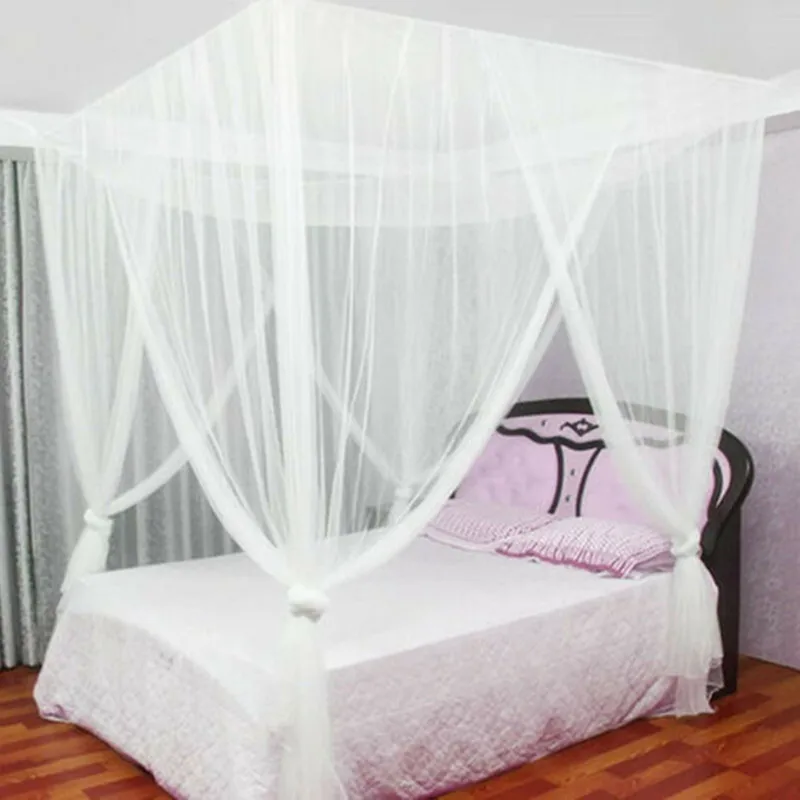 Sexy Moskitonetz Palace Viertüriger König/Königin Doppelgröße Zuhause Einzelbett Verhindert Insekten Outdoor Square Grace Weißes Baldachinnetz Sexy Moskitonetz Palace Viertüriger König/Königin Doppelgröße Zuhause Einzelbett Verhindert Insekten Outdoor Square Grace Weißes Baldachinnetz - Image 3