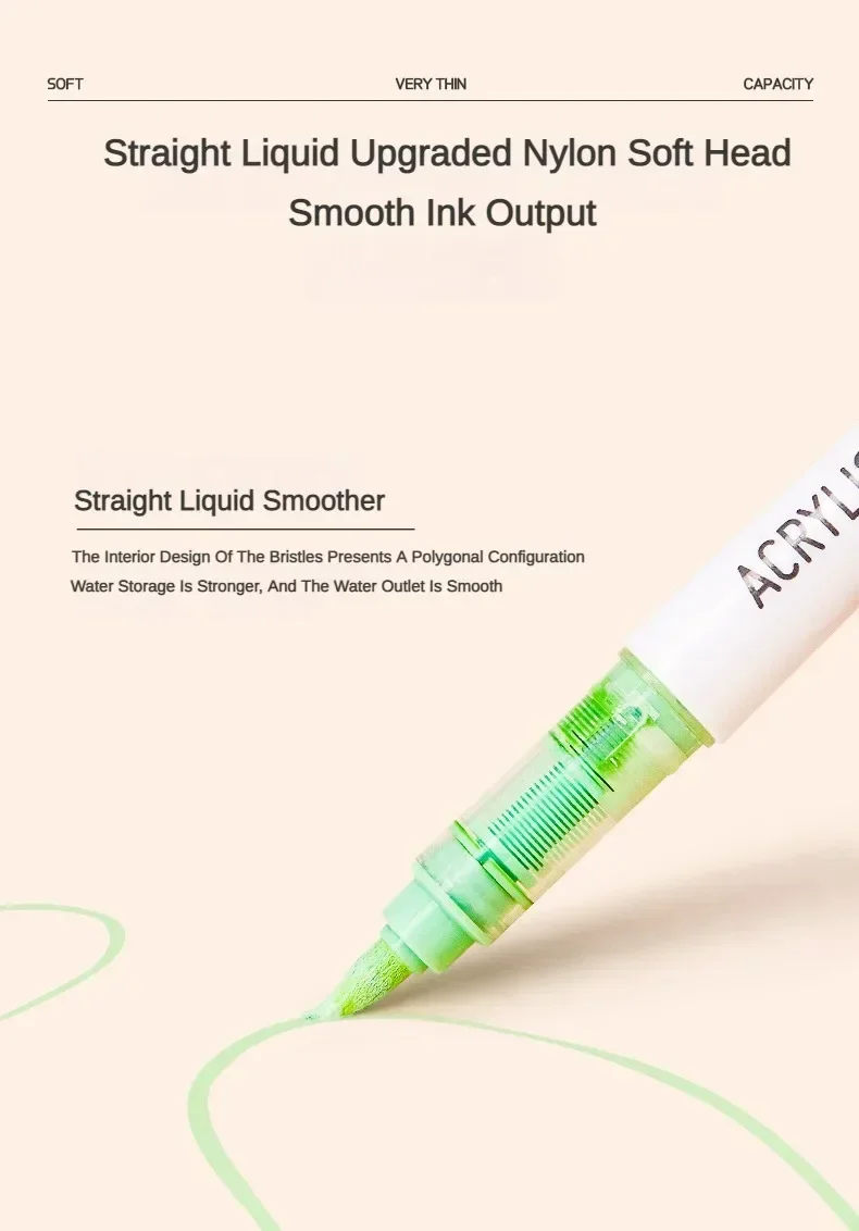 Languo 207/9 Direkte Flüssigkeit Acryl Farbe Stifte Pinsel Farbe Marker Stift Für Rock Malerei Stein Keramik Diy Kunst Liefert Schreibwaren Languo 207/9 Direkte Flüssigkeit Acryl Farbe Stifte Pinsel Farbe Marker Stift Für Rock Malerei Stein Keramik Diy Kunst Liefert Schreibwaren - Image 3