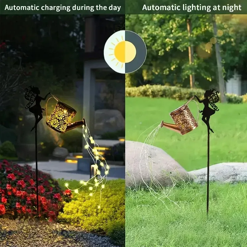 1 Stück Solar-Gießkanne Mit Lichtern, Solarlaternen Zum Aufhängen Im Freien, Wasserdichte Gartendekoration, Solar-Gartenleuchten, Hofdekorationen 1 Stück Solar-Gießkanne Mit Lichtern, Solarlaternen Zum Aufhängen Im Freien, Wasserdichte Gartendekoration, Solar-Gartenleuchten, Hofdekorationen - Image 5
