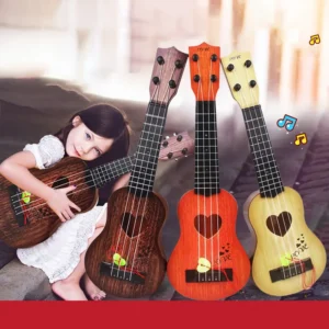 Kinder Ukulele Musikspielzeug 4 Saiten Kleine Gitarre Montessori Bildungsinstrumente Musikspielzeug Lernen 3 bis 6 Jahre Jungen Geschenk