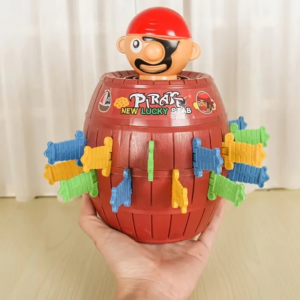 Lustiges Piratenfass-Spielzeug, Schwert, Stab, springendes Piraten-Spielbrett, Kinder-Halloween-Spielzeug, interaktives Eltern-Kind-Spielzeug für Kinder und Jungen