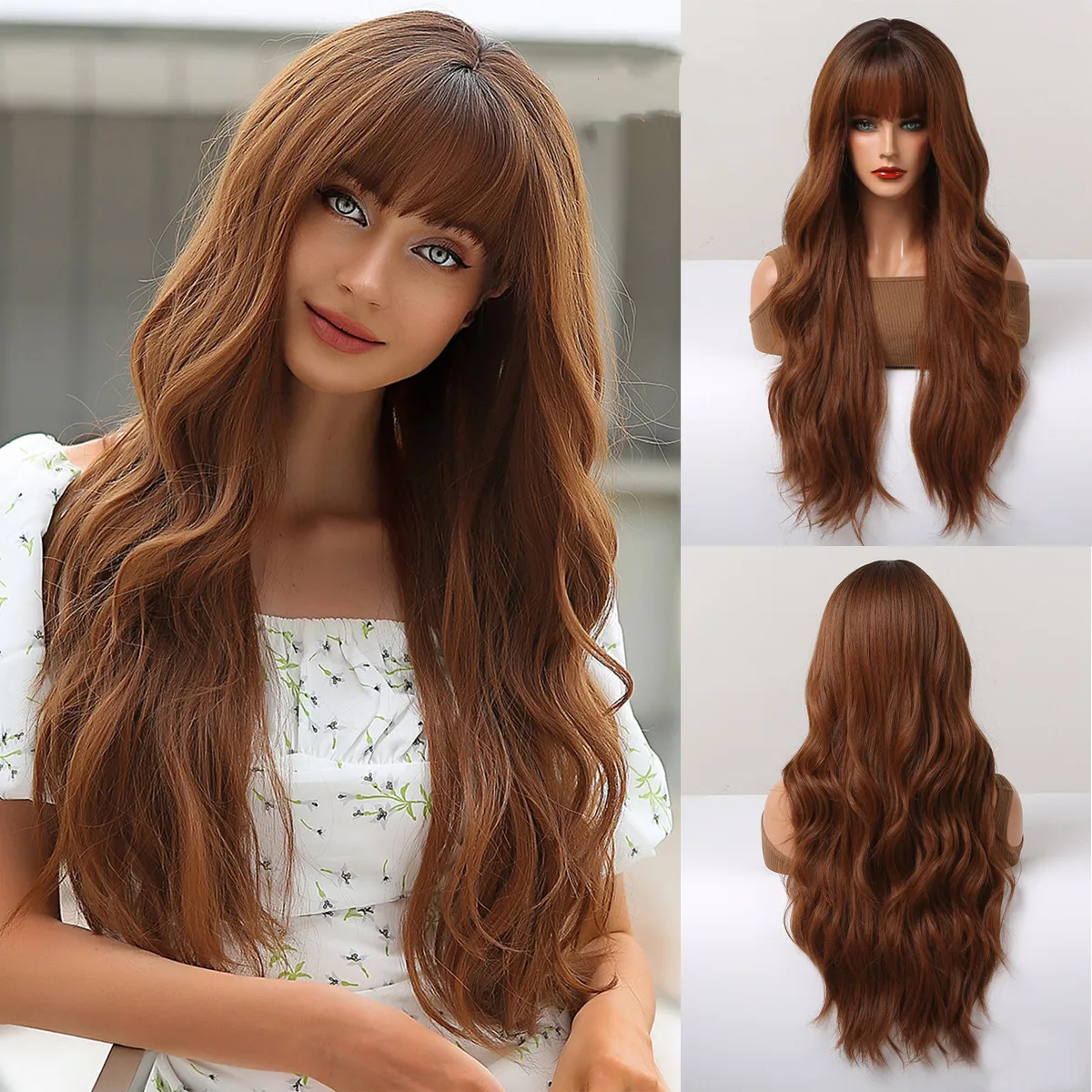 Henry Margu Lange Gewellte Blonde Synthetische Perücken Platin Tägliche Naturhaarperücken Mit Pony Cosplay Perücke Für Frauen Hitzebeständig Henry Margu Lange Gewellte Blonde Synthetische Perücken Platin Tägliche Naturhaarperücken Mit Pony Cosplay Perücke Für Frauen Hitzebeständig - Image 21