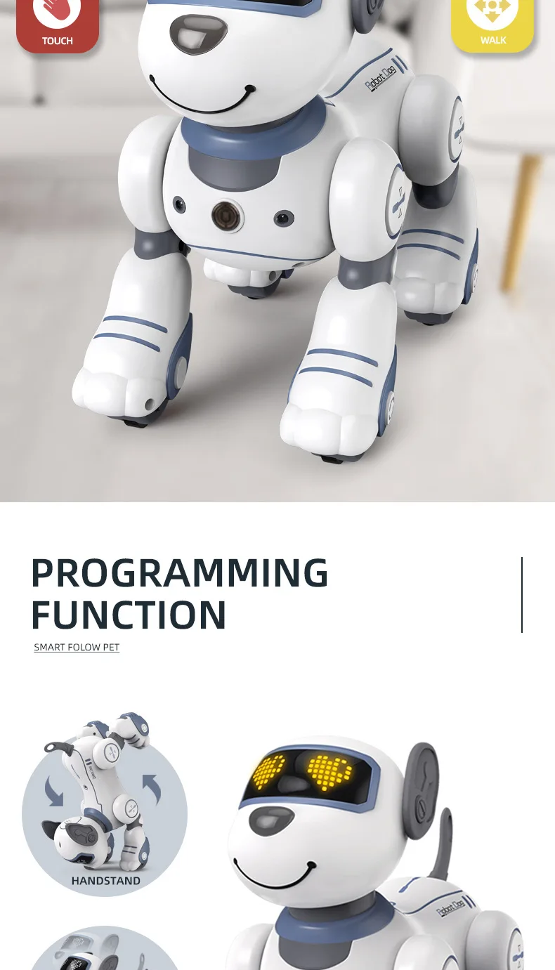 Intelligenter Roboterhund: Sprachsteuerung, Programmierbare Stunts, Berührungserkennung, Musik &Amp; Tanz, Geschenk Für Jungen Und Kinder Intelligenter Roboterhund: Sprachsteuerung, Programmierbare Stunts, Berührungserkennung, Musik &Amp; Tanz, Geschenk Für Jungen Und Kinder - Image 6