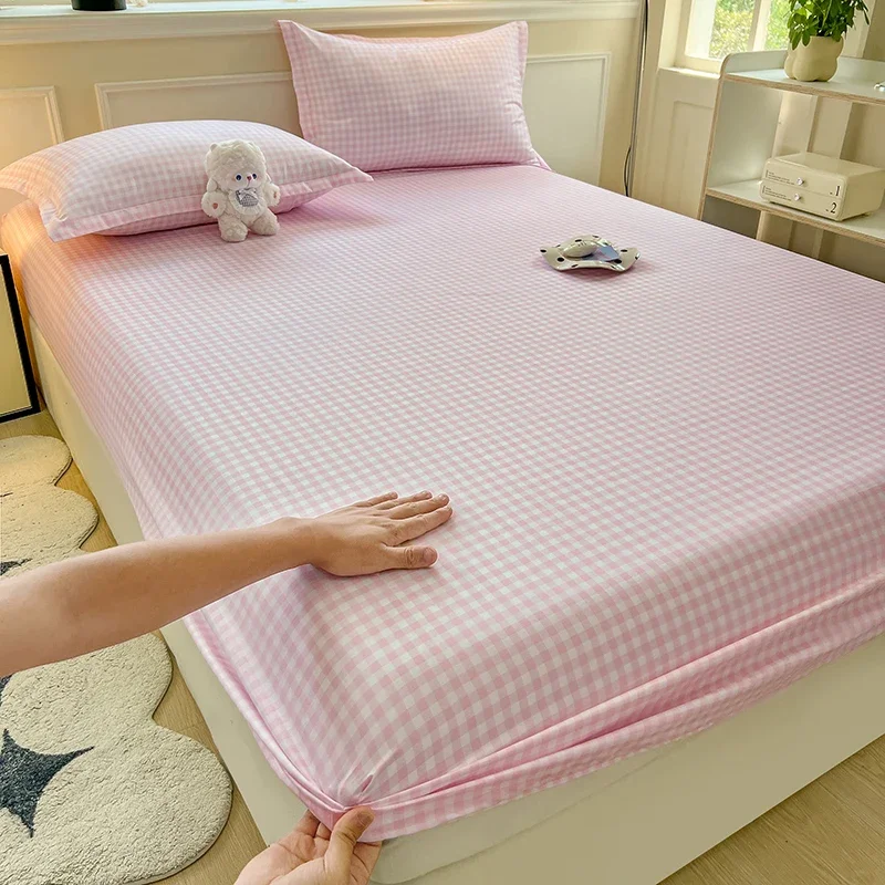 New Fitted Sheet With Elastic Bands Non Slip Adjustable Mattress Cover For Double King Queen Bed 150X200 180X200 220X200Cm New Fitted Sheet With Elastic Bands Non Slip Adjustable Mattress Cover For Double King Queen Bed 150X200 180X200 220X200Cm - Image 9
