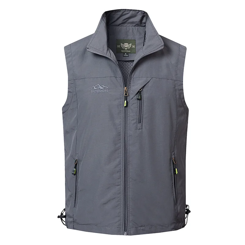 Neue Sommer Männer Outdoor Mesh Dünne Westen Klettern Ärmellose Jacken Männer Multi-Taschen Angeln Fotografie Atmungsaktive Westen 6 Neue Sommer Männer Outdoor Mesh Dünne Westen Klettern Ärmellose Jacken Männer Multi-Taschen Angeln Fotografie Atmungsaktive Westen 6 - Image 4