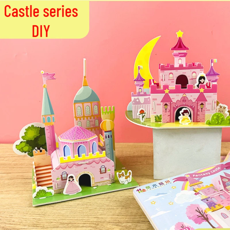 Schloss Papier 3D Dreidimensionales Puzzle Handgemachtes Diy Puzzle Origami Kindergartenkinder 6-10 Jahre Alt Lernspielzeug Schloss Papier 3D Dreidimensionales Puzzle Handgemachtes Diy Puzzle Origami Kindergartenkinder 6-10 Jahre Alt Lernspielzeug
