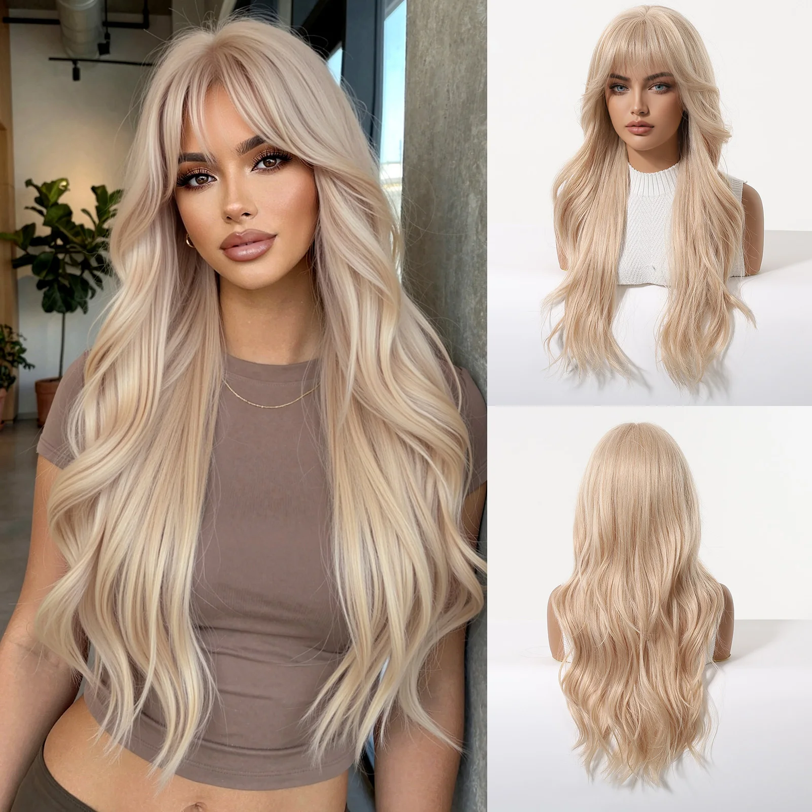 Allbell Magique Blue Hair Wig With Bangs Long Wavy Synthetic Wig Baby Blue Curly Wig For Women Daily Party Use Heat Resistant Allbell Magique Blue Hair Wig With Bangs Long Wavy Synthetic Wig Baby Blue Curly Wig For Women Daily Party Use Heat Resistant - Image 21