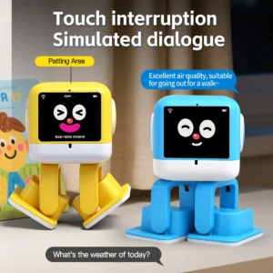 2026 WLtoys KI-Smart-Roboter mit integrierter DeepSeek Intelligenter Sprachsteuerung, Berührung zum Unterbrechen von Musik und Tanzaktionen, Geschenk für Erwachsene