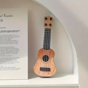 Mini-Gitarre 4 Saiten Klassische Ukulele-Gitarre Spielzeug-Musikinstrumente für Kinder Anfänger Früherziehung Kleine Gitarre