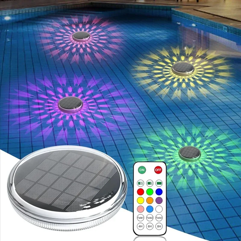 Solar-Schwimmlicht, Poolleuchten, Die Mit Fernbedienung Schweben, Modi 9, Beleuchtungs-Timing-Modus, Ip67 Wasserdicht, Für Poolpartys Solar-Schwimmlicht, Poolleuchten, Die Mit Fernbedienung Schweben, Modi 9, Beleuchtungs-Timing-Modus, Ip67 Wasserdicht, Für Poolpartys