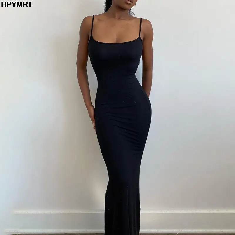 Satin Slip Sleeveless Backless Dünne Sexy Maxi Kleid 2022 Frühling Frauen Party Y2K Concise Bodycon Elegante Kleider Weibliche Kleidung – Bild 2