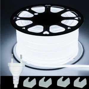 COB-LED-Streifen, 220 V, Schalter/dimmbar, EU-Stecker, 288 LEDs/m, 3000 K, 6000 K, RA90, Outdoor-Garten-FOB-LED-Band, Schlafzimmer- und Küchenbeleuchtung