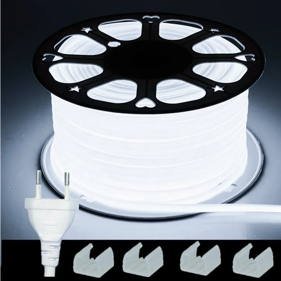 Cob-Led-Streifen, 220 V, Schalter/Dimmbar, Eu-Stecker, 288 Leds/M, 3000 K, 6000 K, Ra90, Outdoor-Garten-Fob-Led-Band, Schlafzimmer- Und Küchenbeleuchtung Cob-Led-Streifen, 220 V, Schalter/Dimmbar, Eu-Stecker, 288 Leds/M, 3000 K, 6000 K, Ra90, Outdoor-Garten-Fob-Led-Band, Schlafzimmer- Und Küchenbeleuchtung