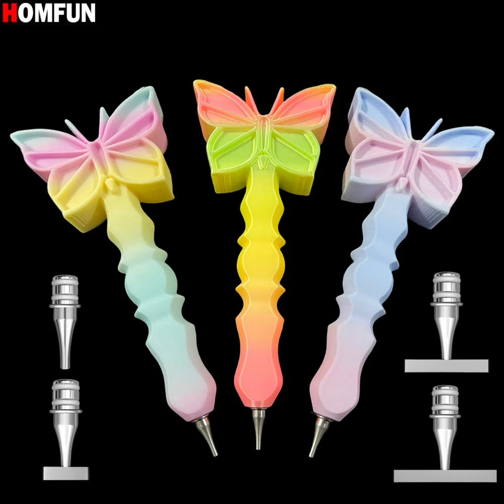 Homfun 3D-Druck Schmetterling Diamant Malerei Stift, Stickerei Punkt Bohrer Stift Werkzeug, Multifunktionale Metall Tipps Zubehör Homfun 3D-Druck Schmetterling Diamant Malerei Stift, Stickerei Punkt Bohrer Stift Werkzeug, Multifunktionale Metall Tipps Zubehör