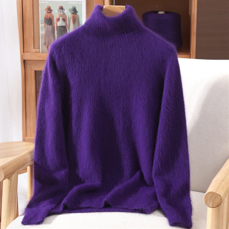 Herbst Und Winter Nerz Kaschmir Pullover Frauen Hochgeschlossenen Pullover Pullover Lose Bodenbildung Wolle Mantel Warme Plus Größe Herbst Und Winter Nerz Kaschmir Pullover Frauen Hochgeschlossenen Pullover Pullover Lose Bodenbildung Wolle Mantel Warme Plus Größe - Image 28