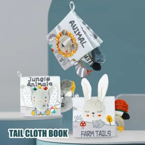 Babyspielzeug, Stoffbuch, taktile sensorische Bildung für Kinder, frühe Alphabetisierung, Intelligenzentwicklung, Plüschtiere für Jungen und Mädchen