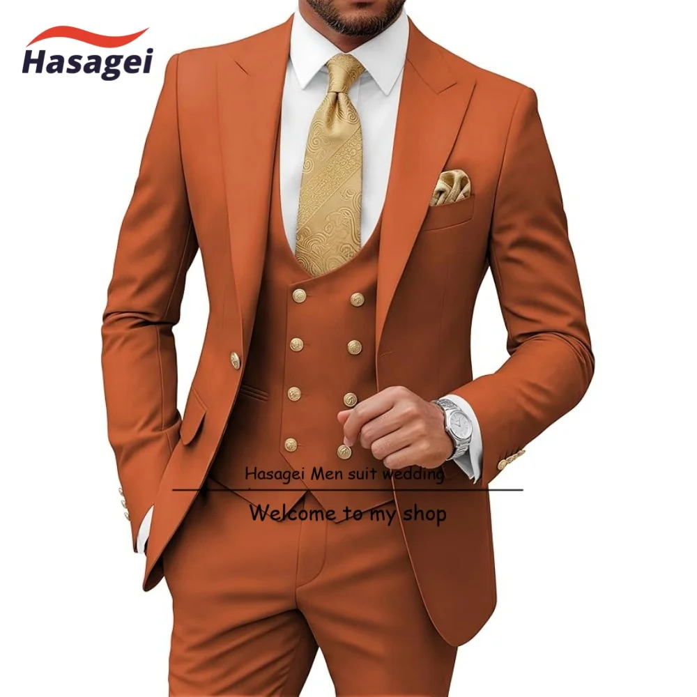 3 Piece Men'S Suits Slim Fit Suit For Men Wedding Prom Tuxedo Formal Business Men Suits 3 Piece Men'S Suits Slim Fit Suit For Men Wedding Prom Tuxedo Formal Business Men Suits - Image 13
