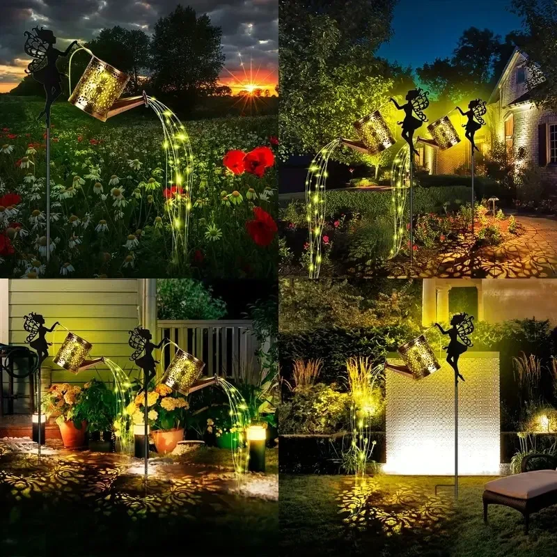 1 Stück Solar-Gießkanne Mit Lichtern, Solarlaternen Zum Aufhängen Im Freien, Wasserdichte Gartendekoration, Solar-Gartenleuchten, Hofdekorationen 1 Stück Solar-Gießkanne Mit Lichtern, Solarlaternen Zum Aufhängen Im Freien, Wasserdichte Gartendekoration, Solar-Gartenleuchten, Hofdekorationen - Image 2