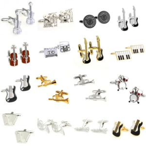 Trendy 16 Designs Musical Instrument Cufflink Cuff Link Shipping