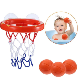 Baby Bath Toy Toddler Boy Water Toys Bathroom Bathtub Shooting Basketball Hoop with 3 Balls Dinosaur Kids Outdoor Play Set Cute