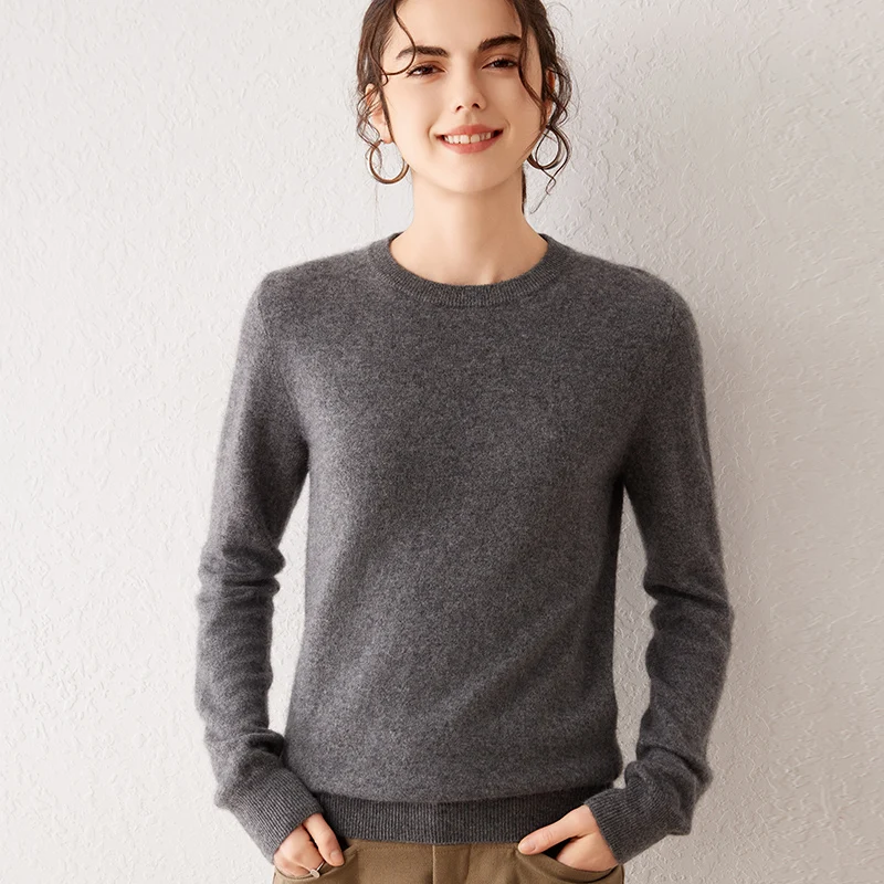 Damen 100% Reiner Kaschmir-Pullover 2026 Herbst Winter Rundhals Langarm Warm Weich Gestrickter Pullover Neue Strick-Oberteile Damenkleidung Damen 100% Reiner Kaschmir-Pullover 2026 Herbst Winter Rundhals Langarm Warm Weich Gestrickter Pullover Neue Strick-Oberteile Damenkleidung – Bild 4