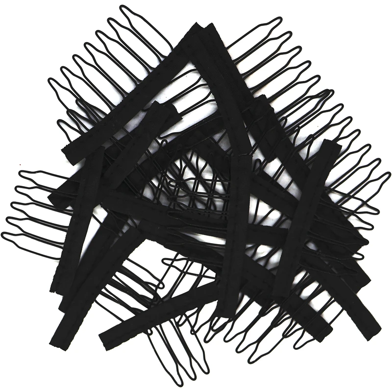 50Pcs Steel Wig Combs And Clips 4/5/6/7 Teeth Wig Comb With Cloth For Making Wig Caps Wig Secure Combs 50Pcs Steel Wig Combs And Clips 4/5/6/7 Teeth Wig Comb With Cloth For Making Wig Caps Wig Secure Combs - Image 2