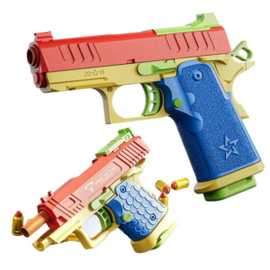 Shell Throwing Toy Gun Soft Bullet Continuous Firing Airsoft Blowback Empty Hanging Toy Outdoor Sports CS Game for Children Gift