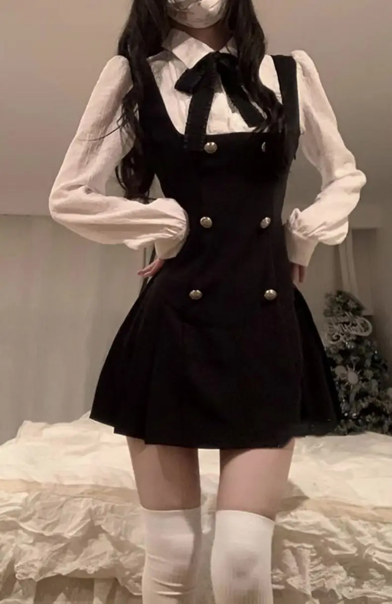 Cgc Preppy-Stil, Gefälschte Zweiteilige Kurze Damenkleider, Lässige Fliege, Japanisches Jk-Lolita-Kleid, Weiblich, 2025, Sommer-Party-Kleider Cgc Preppy-Stil, Gefälschte Zweiteilige Kurze Damenkleider, Lässige Fliege, Japanisches Jk-Lolita-Kleid, Weiblich, 2025, Sommer-Party-Kleider – Bild 4
