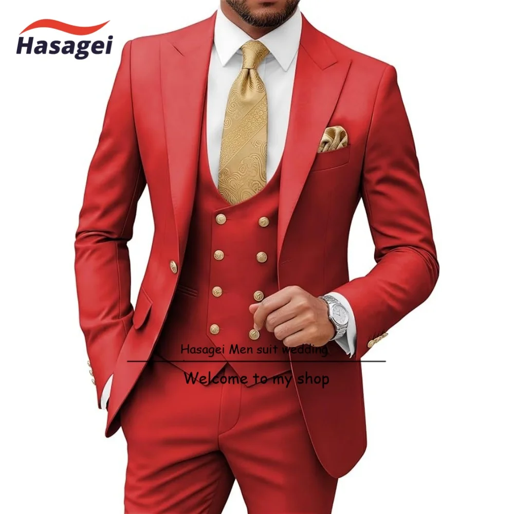 3 Piece Men'S Suits Slim Fit Suit For Men Wedding Prom Tuxedo Formal Business Men Suits 3 Piece Men'S Suits Slim Fit Suit For Men Wedding Prom Tuxedo Formal Business Men Suits - Image 12