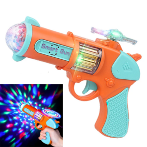 Kinderspielzeugpistole, elektrischer Blitz, Musik, bunt, rotierender Projektion, Ton und Licht, Kinderspielzeugpistole, Geschenk