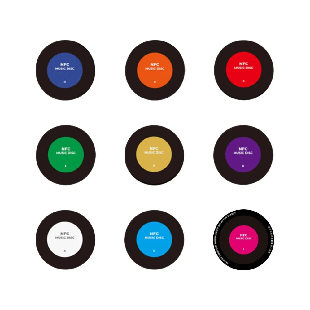 Weihnachts-Vinyl-Plattenspieler Kühlschrank-Schallplatte Nfc Magnetisches Musikbox-Set, Mit 9 Vinyl-Stil-Scheiben, Geeignet Als Weihnachtsdekoration Und Geschenk Weihnachts-Vinyl-Plattenspieler Kühlschrank-Schallplatte Nfc Magnetisches Musikbox-Set, Mit 9 Vinyl-Stil-Scheiben, Geeignet Als Weihnachtsdekoration Und Geschenk - Image 4