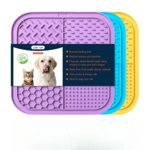 Silikon-Leckmatte Für Haustiere, Für Hunde Und Katzen, Slow-Food-Teller Mit Saugnäpfen, Ablenkung Beim Baden, Saugnapf-Futtertrainingszubehör Für Haustiere