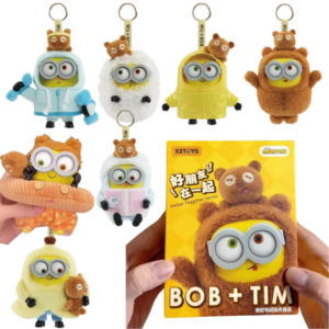 52toys Bob&Tim Minions Better Toggther Series Multiple Styles Cute Doll Keychain Decoration Trendy Toy Mystery Box Surprise Gift