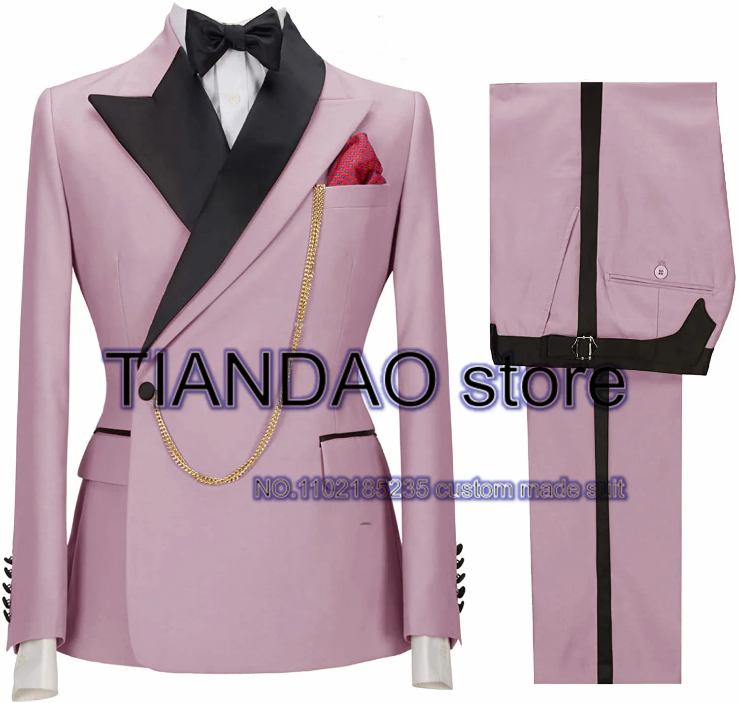 Suit For Men Wedding Groom Tuxedo Khaki Formal Blazer Pants 2 Piece Dinner Ball Dress Male Jacket Set Costume Homme Suit For Men Wedding Groom Tuxedo Khaki Formal Blazer Pants 2 Piece Dinner Ball Dress Male Jacket Set Costume Homme - Image 22