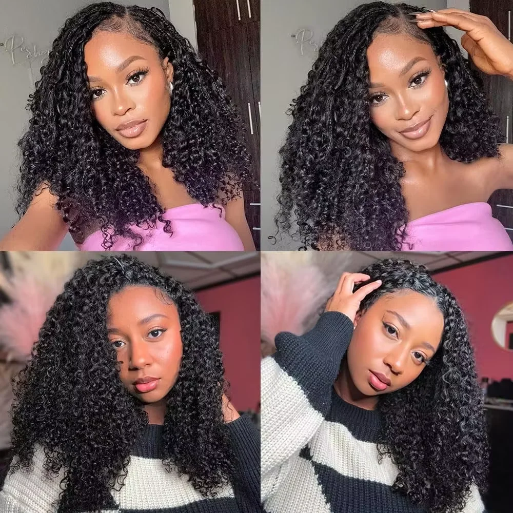5 Pack Burmese Curly Crochet Hair Knotless Feather Pre-Separated Crochet Braids Light Weight Reusable Brazilian Hair Extension 5 Pack Burmese Curly Crochet Hair Knotless Feather Pre-Separated Crochet Braids Light Weight Reusable Brazilian Hair Extension - Image 5