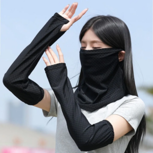 Sun Protection Sunscreen Mask Anti-ultraviolet Ice Silk Cycling Sleeves Sunscreen and Shading Neck Protection Sunshade Face Mask